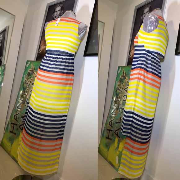 MOVING SALE⚡️SUPER CUTE STRIPE HIGH-LO DRESS (NWT) - Picture 2 of 7